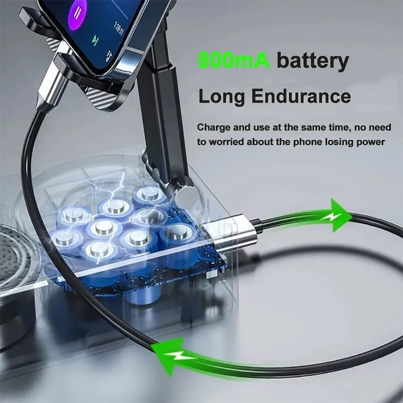 Picture of Imported 3 in 1 Cell Phone Stand with Wireless Bluetooth Speaker & Power Bank - Foldable Audio Phone Holder with HD Surround Sound for Home & Outdoor