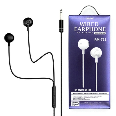 Picture of Imported Remax Rm-711 Wire Control Earplug Type Earphone(Null) - Headphone