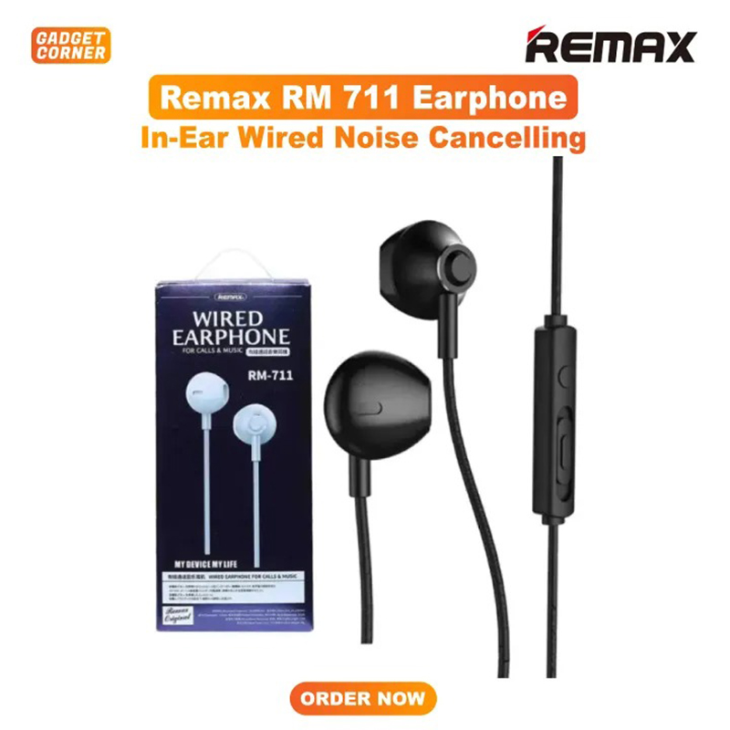 Picture of Imported Remax Rm-711 Wire Control Earplug Type Earphone(Null) - Headphone