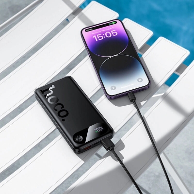 Picture of HOCO | J154 Victorious 10000mAh Power Bank | 22.5W Fast Charge + PD 20W | 3 Outputs (USB-A×2 22.5W, Type-C 20W) | Type-C 18W Input | LED Digital Display | For Android & iPhone
