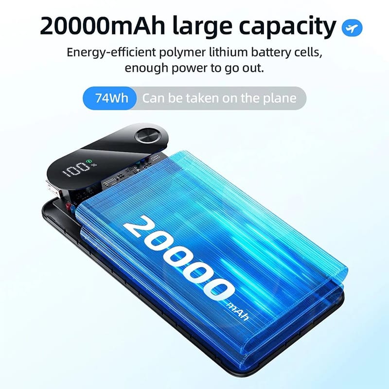 Picture of HOCO J154A CCC Certification 20000mAh LED Digital Display Powerbank For iPhone 17 16 22.5W PD20W USB C Fast Charging External Battery