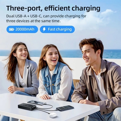Picture of HOCO J154A CCC Certification 20000mAh LED Digital Display Powerbank For iPhone 17 16 22.5W PD20W USB C Fast Charging External Battery