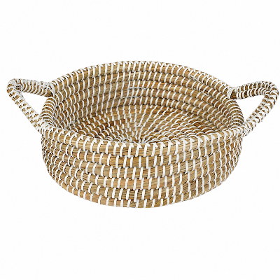 Picture of Gorgeous Handicrafts Tray round kansgrass natural D26-BASK-004, KORAI small