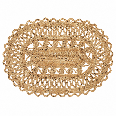 Picture of Gorgeous Handicrafts Doormat HS oval jute natural D26-HST-001, ZILAPI