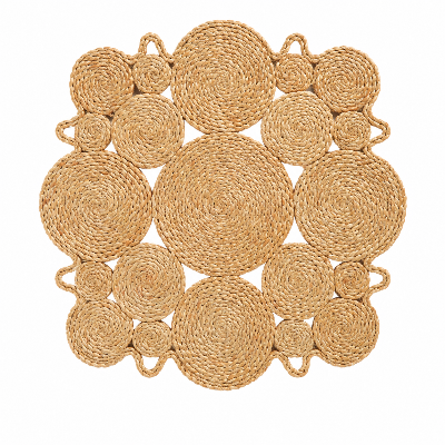 Picture of Gorgeous Handicrafts Doormat HS square jute natural D26-HST-002, AMEBA