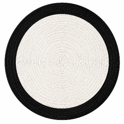 Picture of Gorgeous Handicrafts Placemat round polyester black D25-ZZ-105, RATRI