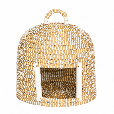 Picture of Gorgeous Handicrafts Pet Basket kansgrass natural D26-PBAS-002, TIYA