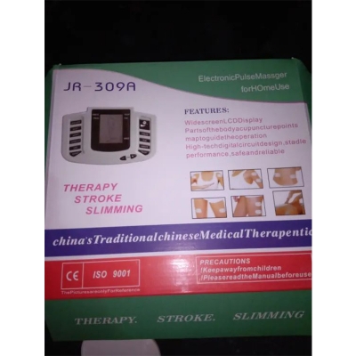 Picture of Body Slimming massager tens massager digital therapy Massageador tens machine Electrod Pads+Russian/English+slippers