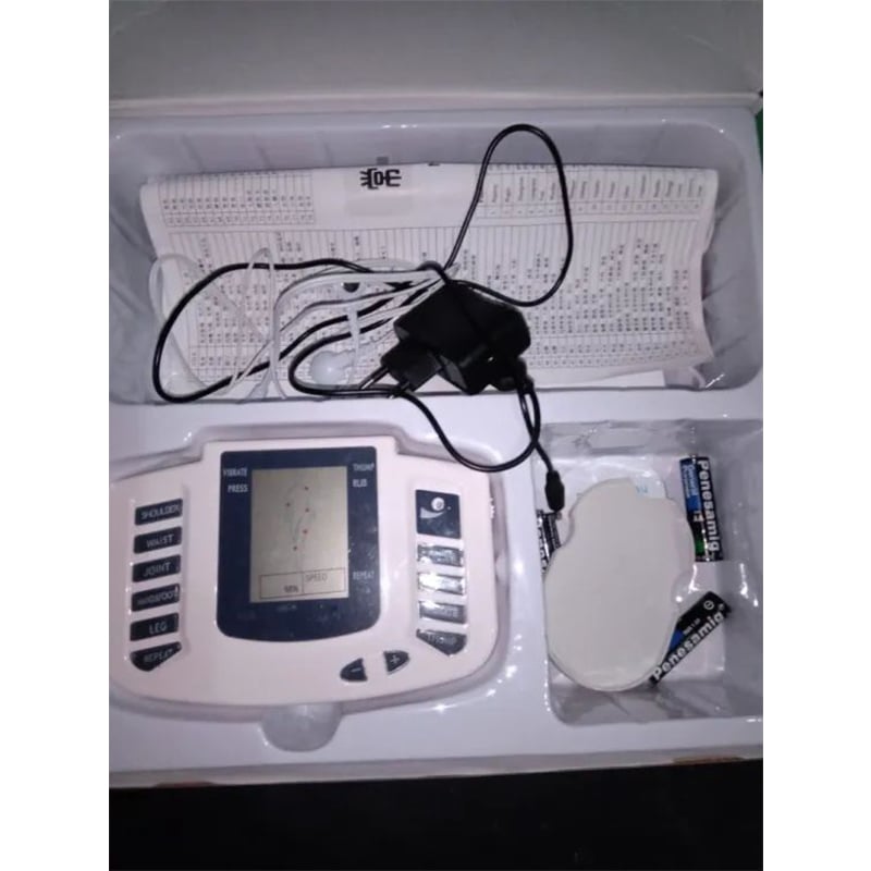 Picture of Body Slimming massager tens massager digital therapy Massageador tens machine Electrod Pads+Russian/English+slippers