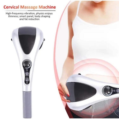 Picture of Electric Neck Hammer Dual-head Vertebra Roller Back Hot Compress Massage Stick Portable Shoulder Cervical Spine Massager