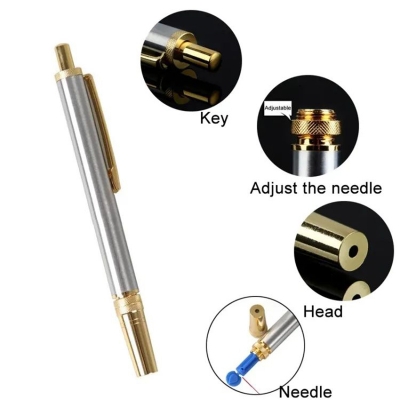 Picture of 1pcs Stainless Steel Lancet Point Massager Pen Bloodletting Pen Massage Needle Holder For Hijama