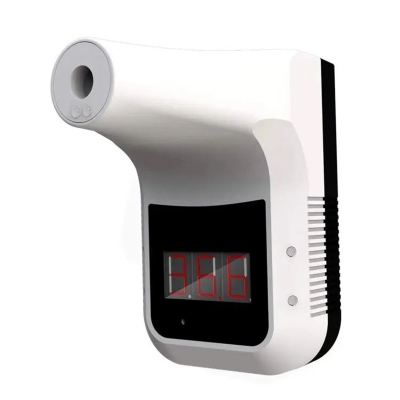 Picture of Non-Contact IR Infrared Sensor Forehead Hanging Wall Mount LCD Digital Thermometer High Precision Temperature - White