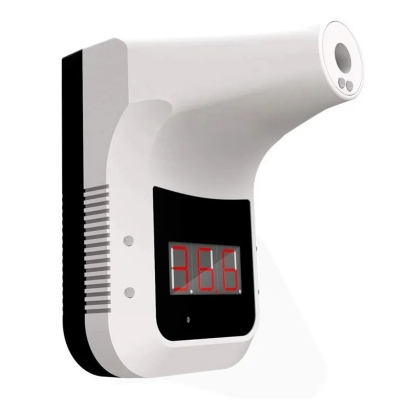 Picture of Non-Contact IR Infrared Sensor Forehead Hanging Wall Mount LCD Digital Thermometer High Precision Temperature - White