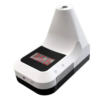 Picture of Non-Contact IR Infrared Sensor Forehead Hanging Wall Mount LCD Digital Thermometer High Precision Temperature - White