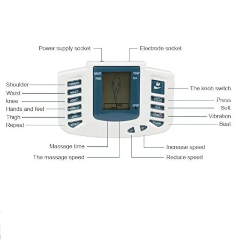 Picture of Physiotherapy Massage Machine with 4 Pads Body Pain Relief Therapy Stroke Machine