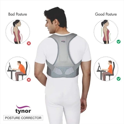 Picture of tynor Posture Corrector for women & man I Adjustable Back Straightener for Upper Back Pain