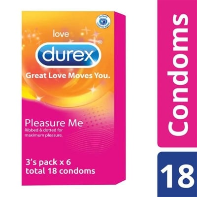 Picture of Durex Pleasure me Condom - 18 pcs Box (Made In India)