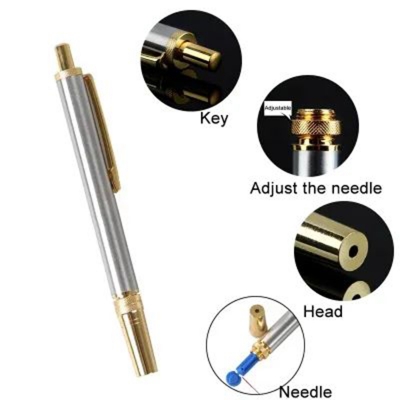 Picture of 1pcs Stainless Steel Lancet Point Massager Pen Bloodletting Pen Massage Needle Holder For Hijama