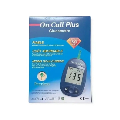 Picture of On call plus blood glucose metre with 10 pcs stio/ডায়াবেটিকস মেশিন/glucose meter/stip