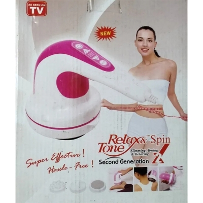 Picture of Relax Spin Tone body massager machine Slimming Lose Weight Burn Fat Full Body Massageer With 5 Headers/body massager