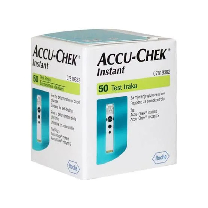 Picture of Accu Chek Instant and Instant S, Blood Glucose Test Strips (50 Strips), diabetes machine/blood glucose metre