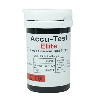 Picture of Accu Test Elite Blood Glucose Check Strip 25 pcs 1 Vail