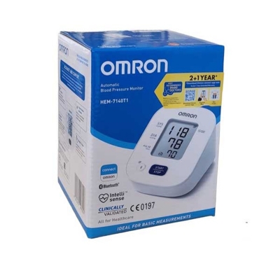 Picture of OMRON Blood Pressure Monitor Electric Automatic Tonometer Heart Pulse Rate Monitor - White