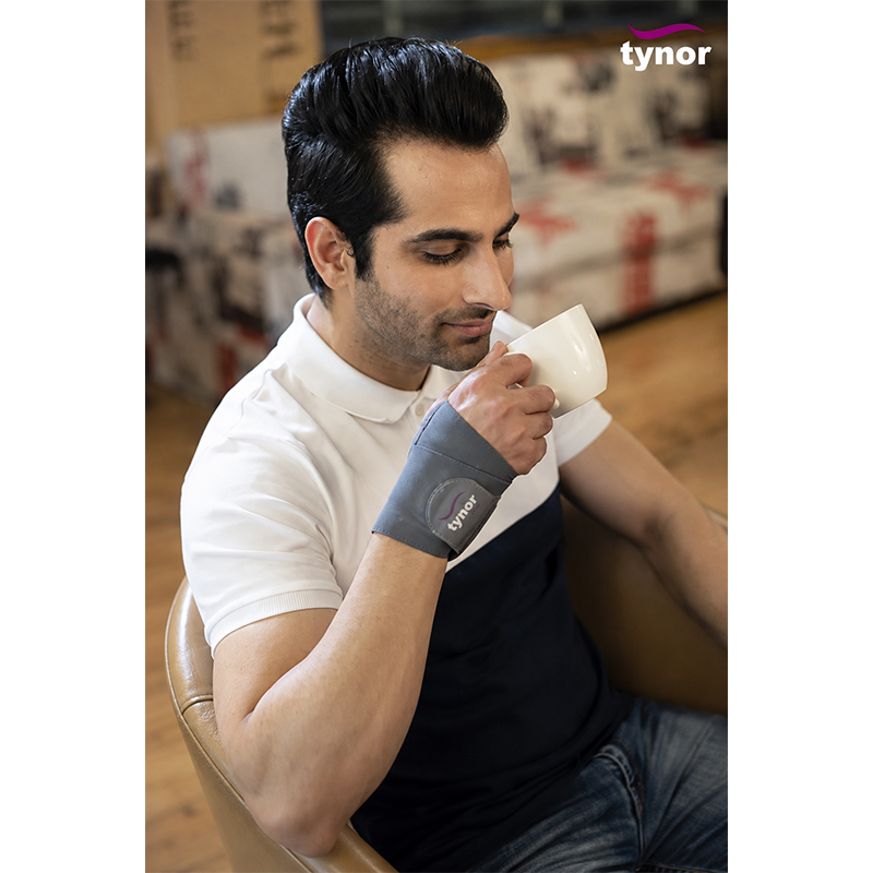 Picture of Tynor Wrist support Brace with Thumb Stabilizer with Adjustable Wrist Support - Ash