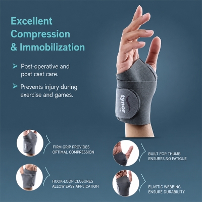Picture of Tynor Wrist support Brace with Thumb Stabilizer with Adjustable Wrist Support - Ash