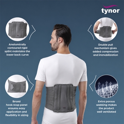 Picture of Tynor Lumbar Corset (Contoured L.S. Support) | Professional Grade Back Pain Relief Belt