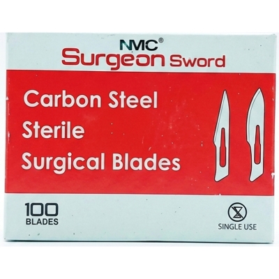 Picture of Surgical blade Carbon steel (100pcs) - Black