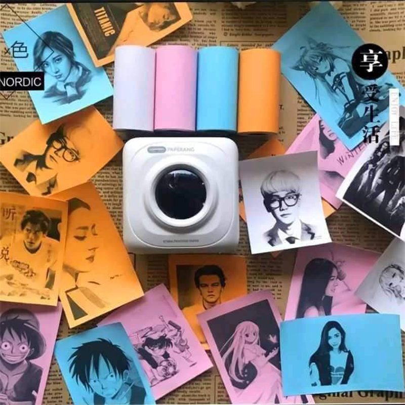 Picture of PAPERANG P1 Mini Pocket Printer Bluetooth Wireless Thermal Printer Portable Mobile Printer 200dpi for Photo Picture Receipt Memo Note Label Sticker Compatible with Android iOS Windows Mac - Green
