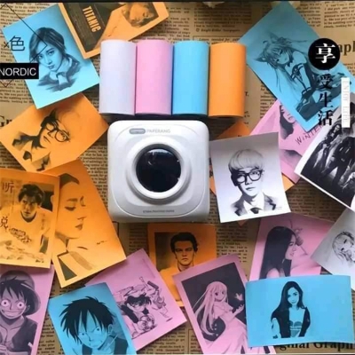 Picture of PAPERANG P1 Mini Pocket Printer Bluetooth Wireless Thermal Printer Portable Mobile Printer 200dpi for Photo Picture Receipt Memo Note Label Sticker Compatible with Android iOS Windows Mac - Green