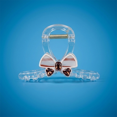 Picture of Transparent Stylish Bow Hair Clip for stylish girl