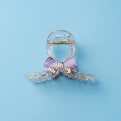 Picture of Crystal Bow Hair Clip with Stone for girl