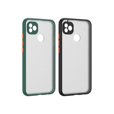 Picture of Infinix Smart HD matte case smoke case with camera protection back cover Translucent Matte Frosted Phone Case -Black