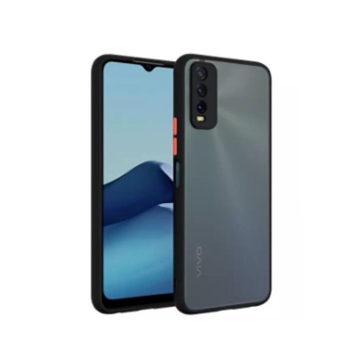 Picture of Premium Quality Shockproof Protective Back Cover Case For Vivo Y20-Black