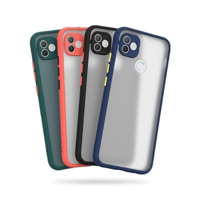 Picture of For Itel Vision 1 Plus Camera Protection Smoke case Matte Finish Mobile Back Cover -Black