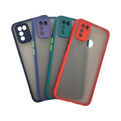 Picture of Translucent Frosted Smoke Mobile Cover for Infinix Smart 5 Camera Protection Phone Case -Black