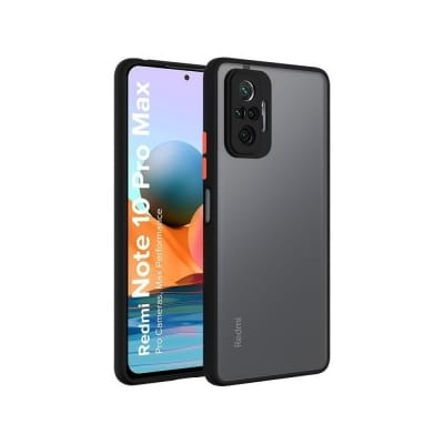 Picture of Premium Quality Shockproof Protective Back Cover Case For Redmi Note 10 PRO-Black