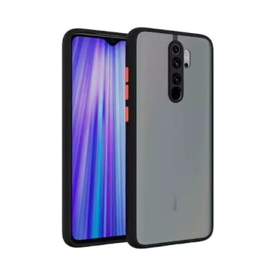 Picture of For Xiaomi Redmi Note 8 Pro Translucent Frosted Smoke Mobile Cover Camera Protection Phone Case -Black