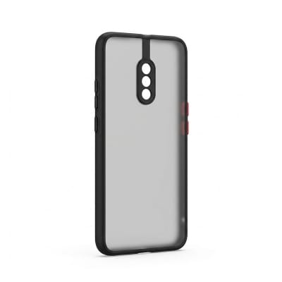 Picture of Camera Protection Bumper Phone Cases For Realme X Matte Translucent Shockproof Back Cover -Black