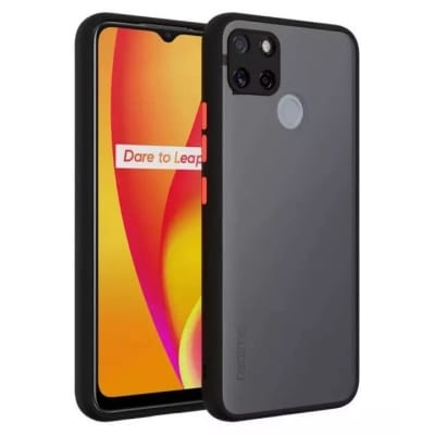 Picture of Premium Quality Shockproof Protective Back Cover Case For Realme C12-Black