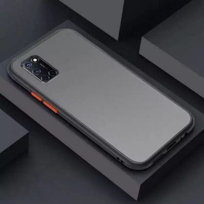 Picture of Premium Quality Shockproof Protective Back Cover Case For Oppo A92 Luxury-Black