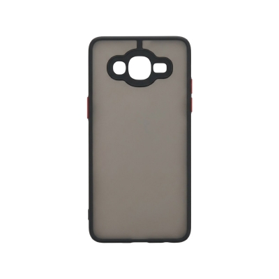 Picture of Samsung Galaxy J2 Prime Camera Protection Smoke case Matte Finish Mobile Back Cover -Black