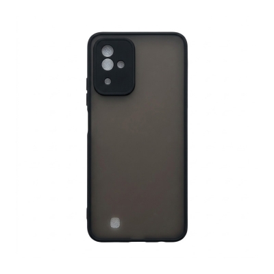 Picture of Luxury Translucent Smoky Matte Shockproof Back Cover for Realme Narzo 50i - Black