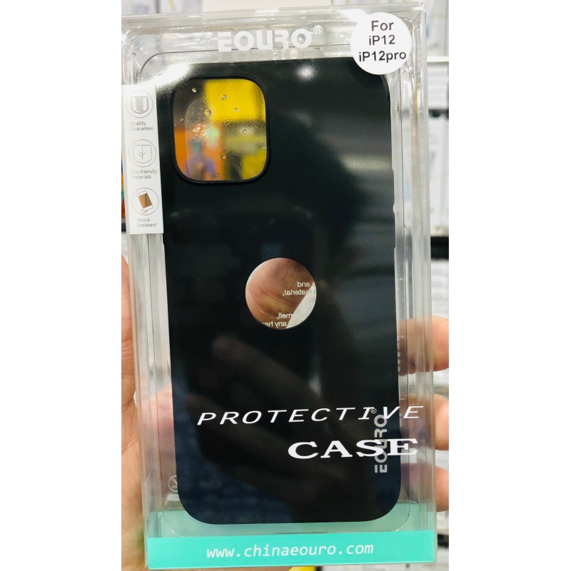 Picture of Iphone 12 কেস সফট স্যান্ডস্টোন স্লিম ম্যাট কভার (Back Case Cover For Smartphone) -Black