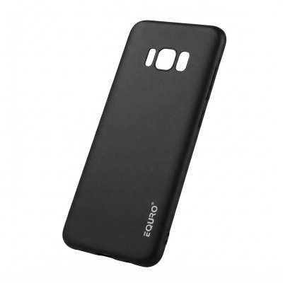 Picture of For Samsung Galaxy S8 Premium Case Soft Sandstone Slim Matte Cover Eouro Brand -Black