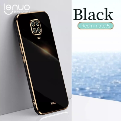 Picture of Luxury 6D Plating Soft Casing Silicone Square Frame Phone Case For Xiaomi Redmi Note 9S  -Black
