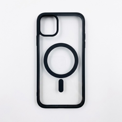 Picture of for iPhone 11 Magsafe case Charger supported Slim Clear transparent Silicone Back Cover case Eouro cover -Black